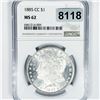 Image 1 : 1885-CC Morgan Silver Dollar NGC - MS62