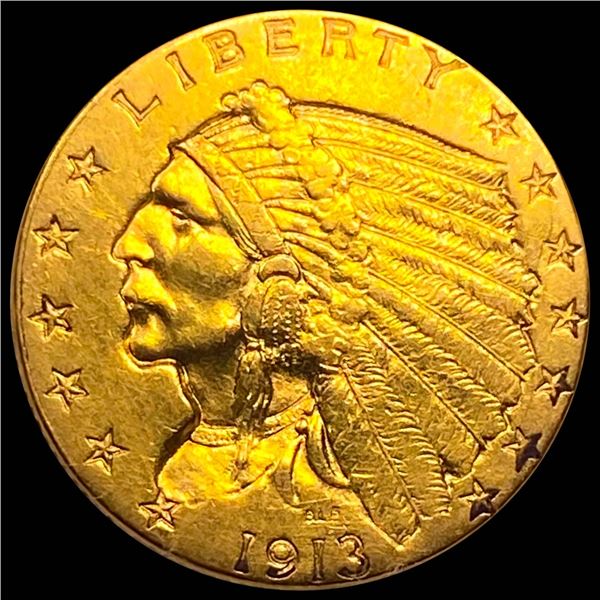 1913 $2.50 Gold Quarter Eagle CLOSELY