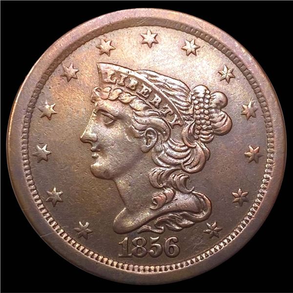 1856 Braided Hair Half Cent UNCIRCULATED