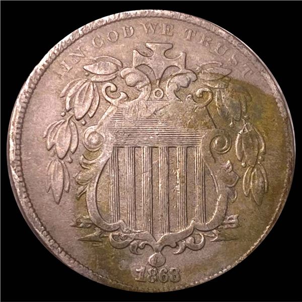 1868 Shield Nickel NEARLY UNCIRCULATED