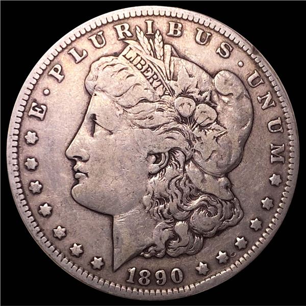 1890-CC Morgan Silver Dollar ABOUT UNCIRCULATED