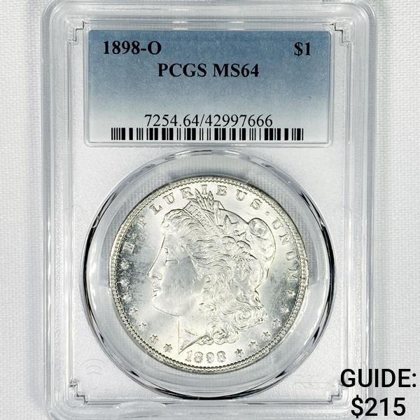 1898-O Morgan Silver Dollar PCGS - MS64