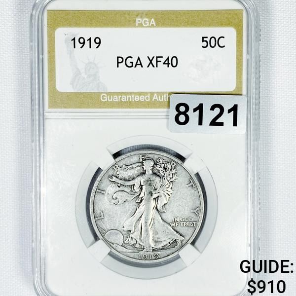 1919 Walking Liberty Half Dollar PGA - XF40
