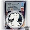 Image 1 : 2022-W First Day of Issue Silver Eagle PCGS -