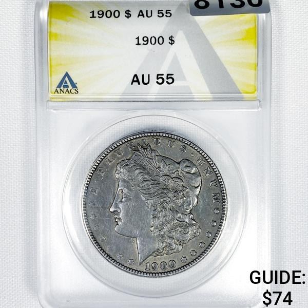 1900 Morgan Silver Dollar ANACS - AU55