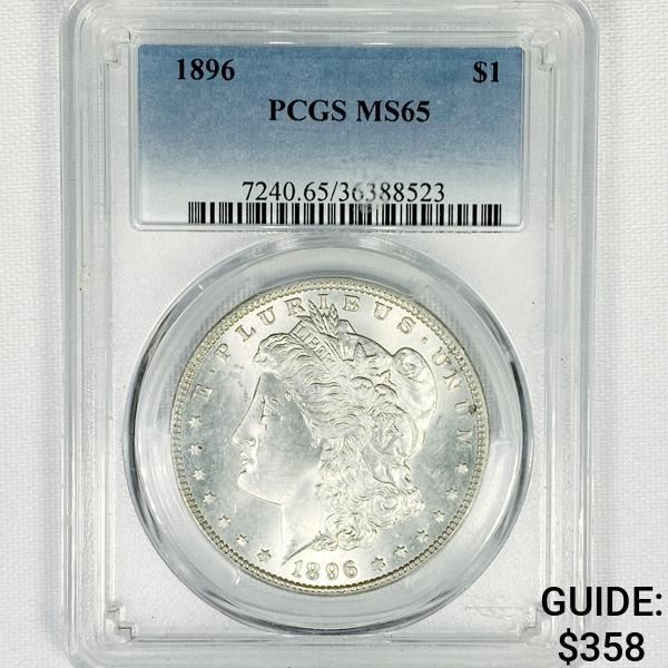 1896 Morgan Silver Dollar PCGS - MS65