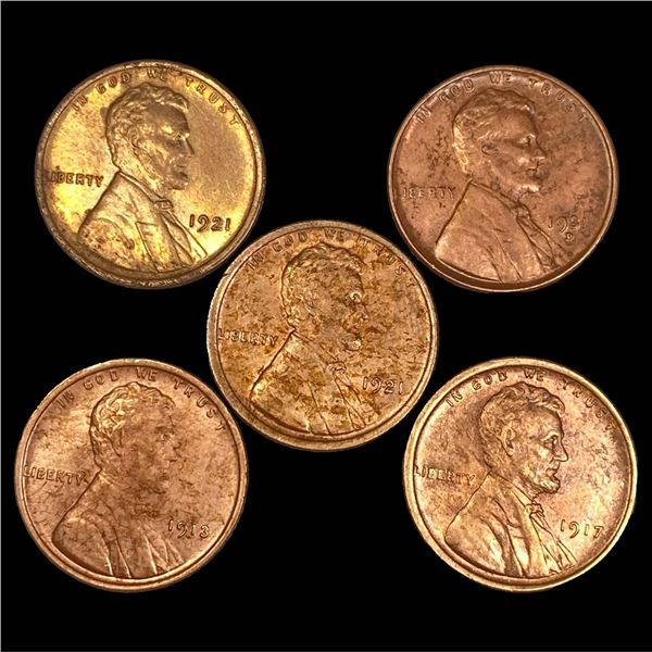 (5) Wheat Cents UNCIRCULATED