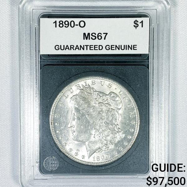 1890-O Morgan Silver Dollar - MS67