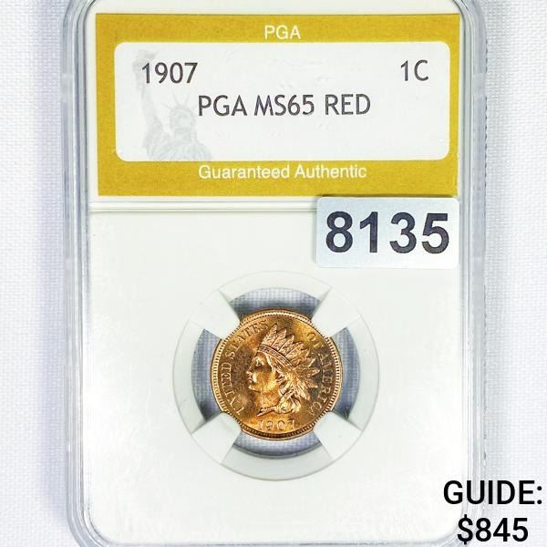 1907 Indian Head Cent PGA - MS65RD