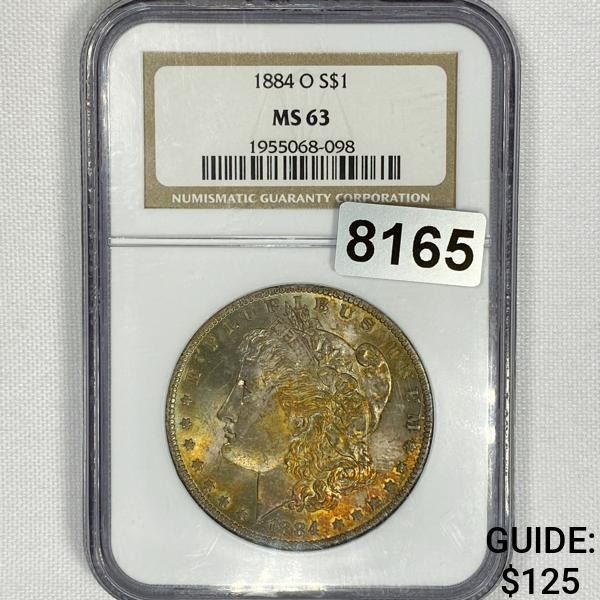 1884-O Morgan Silver Dollar NGC - MS63