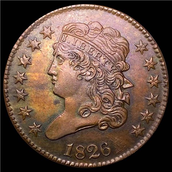1826 Classic Head Half Cent CLOSELY UNCIRCULATED