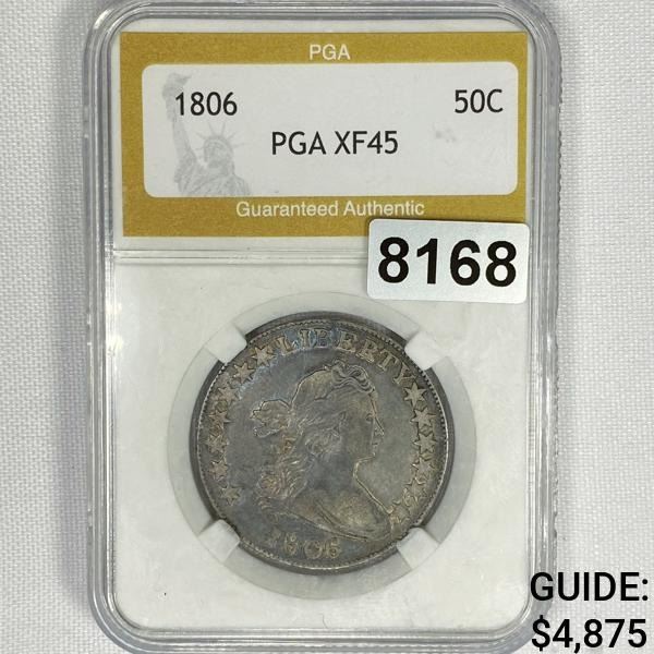 1806 Draped Bust Half Dollar PGA - XF45