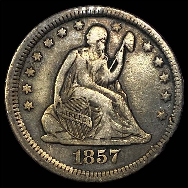 1857 Seated Liberty Quarter ABOUT UNCIRCULATED