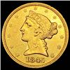 Image 1 : 1843 $5 Gold Half Eagle UNCIRCULATED
