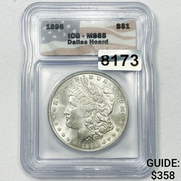 1896 Dallas Hoard Morgan Silver Dollar ICG - MS65