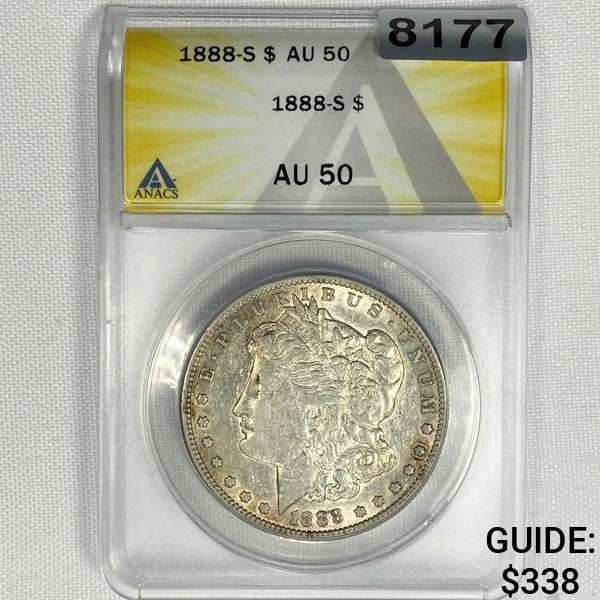 1888-S Morgan Silver Dollar ANACS - AU50