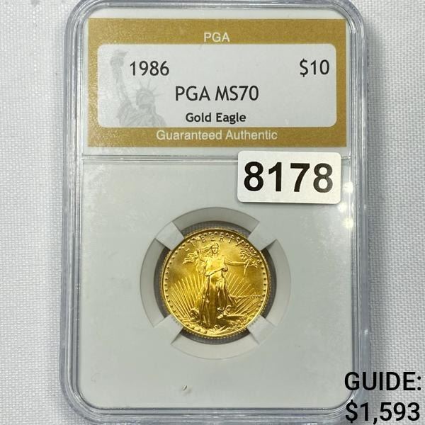 1896 $10 Gold Eagle PGA - MS70