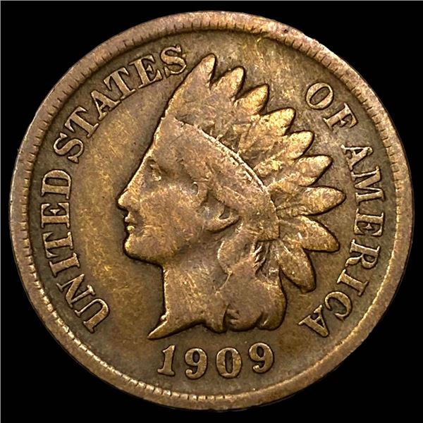 1909-S Indian Head Cent ABOUT UNCIRCULATED