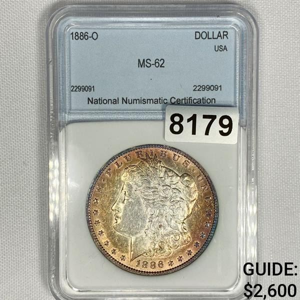 1886-O Morgan Silver Dollar NNC - MS62