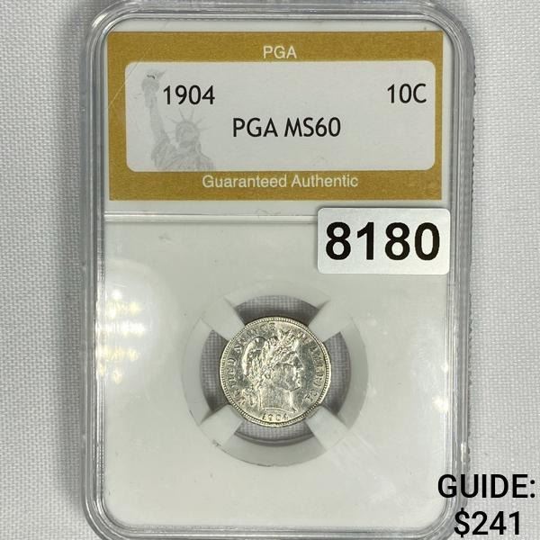 1904 Barber Dime PGA - MS60