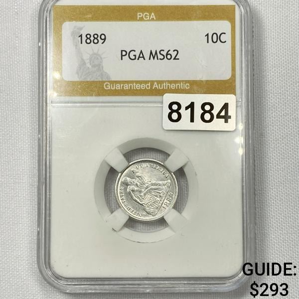 1889 Seated Liberty Dime PGA - MS62