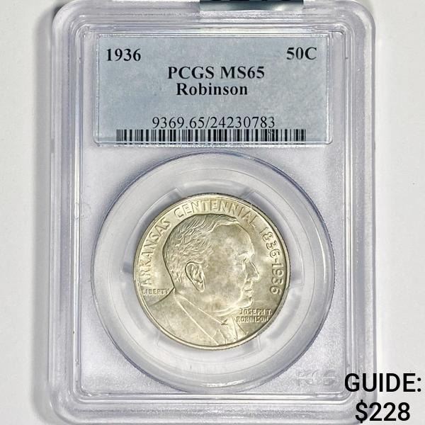 1936 Robinson Half Dollar PCGS - MS65