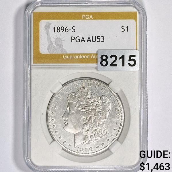 1896-S Morgan Silver Dollar PGA - AU53