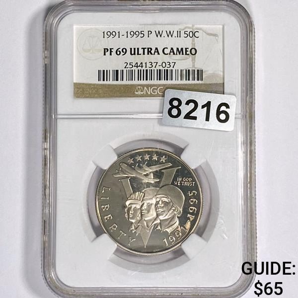 1991-1995 P W.W. II Half Dollar NGC - PF69 UC