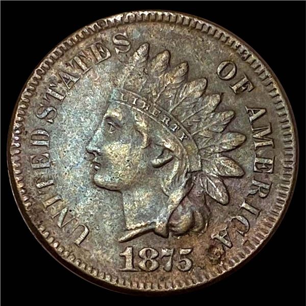 1875 Indian Head Cent CLOSELY UNCIRCULATED