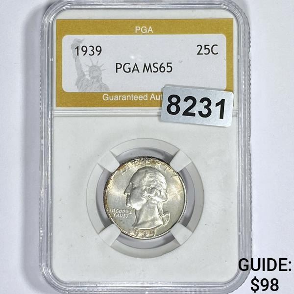 1939 Washington Silver Quarter PGA - MS65