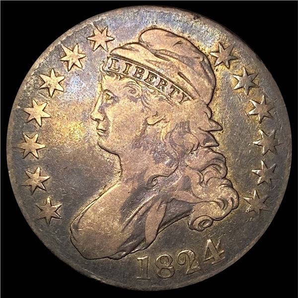 1824 Capped Bust Half Dollar LIGHTLY CIRCULATED
