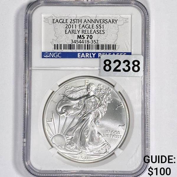2011 Silver Eagle NGC - MS70
