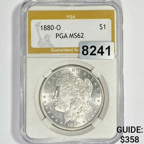 1880-O Morgan Silver Dollar PGA - MS62