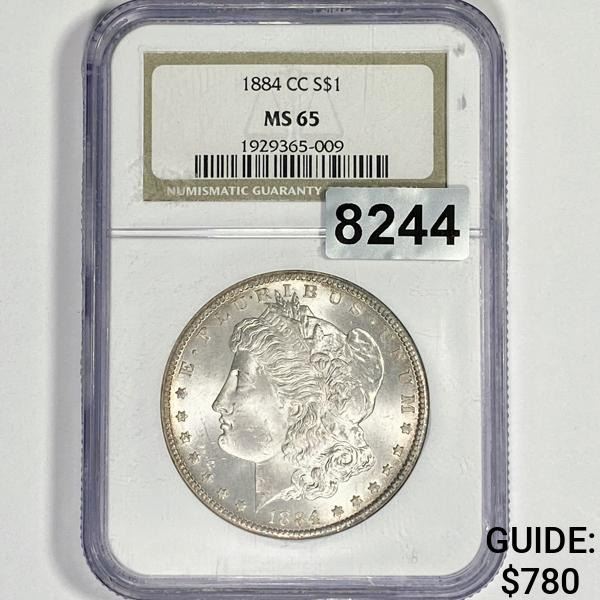 1884-CC Morgan Silver Dollar NGC - MS65
