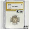 Image 1 : 1883 Barber Nickel PGA - MS65