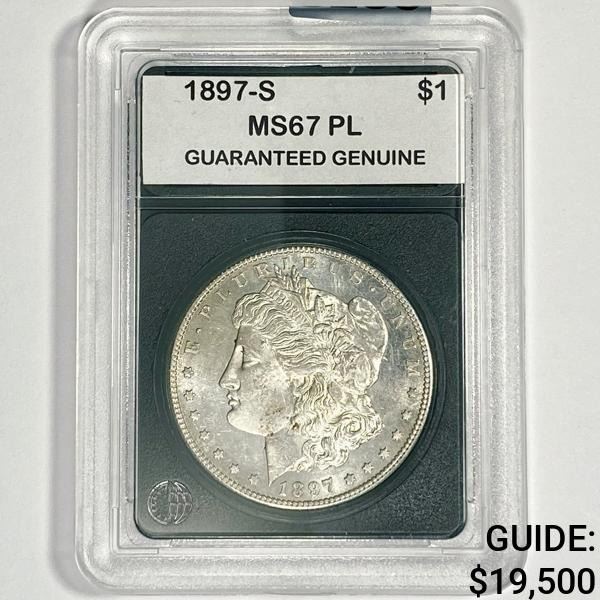 1897-S Morgan Silver Dollar GG - MS67 PL