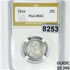 Image 1 : 1834 Capped Bust Quarter PGA - MS63