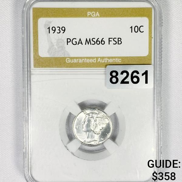 1939 Mercury Silver Dime PGA - MS66 FSB