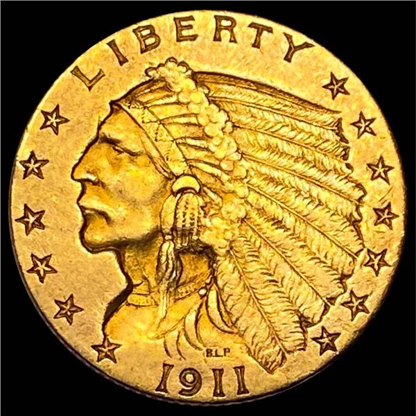 1911 $2.50 Gold Quarter Eagle NEARLY UNCIRCULATED