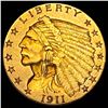 Image 1 : 1911 $2.50 Gold Quarter Eagle NEARLY UNCIRCULATED