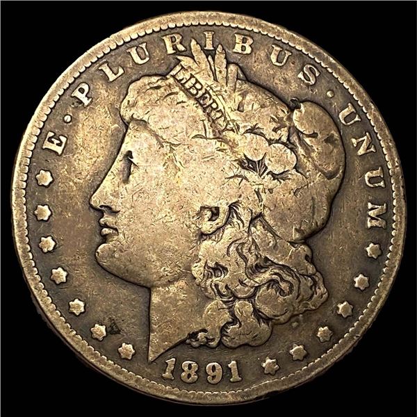 1891-CC Morgan Silver Dollar LIGHTLY CIRCULATED