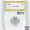 Image 1 : 1900 Barber Dime PGA - PR64