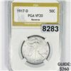 Image 1 : 1917-D Walking Liberty Half Dollar PGA - VF20 Rev