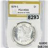 Image 1 : 1879-S Rev of 78 Morgan Silver Dollar PGA - MS66