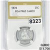 Image 1 : 1878 Seated Liberty Quarter PGA - PR65 CAMEO