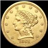 Image 1 : 1861 $2.50 Gold Quarter Eagle UNCIRCULATED