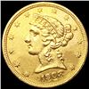 Image 1 : 1908 $5 Gold Half Eagle NEARLY UNCIRCULATED