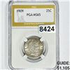 Image 1 : 1909 Barber Quarter PGA - MS65