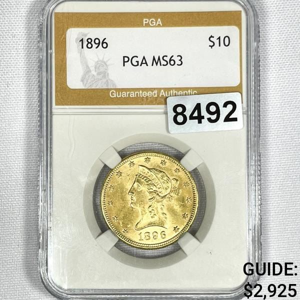 1896 $10 Gold Eagle PGA - MS63