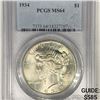 Image 1 : 1934 Silver Peace Dollar PCGS - MS64